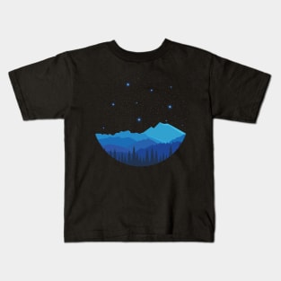 Mountain And The Stars Kids T-Shirt